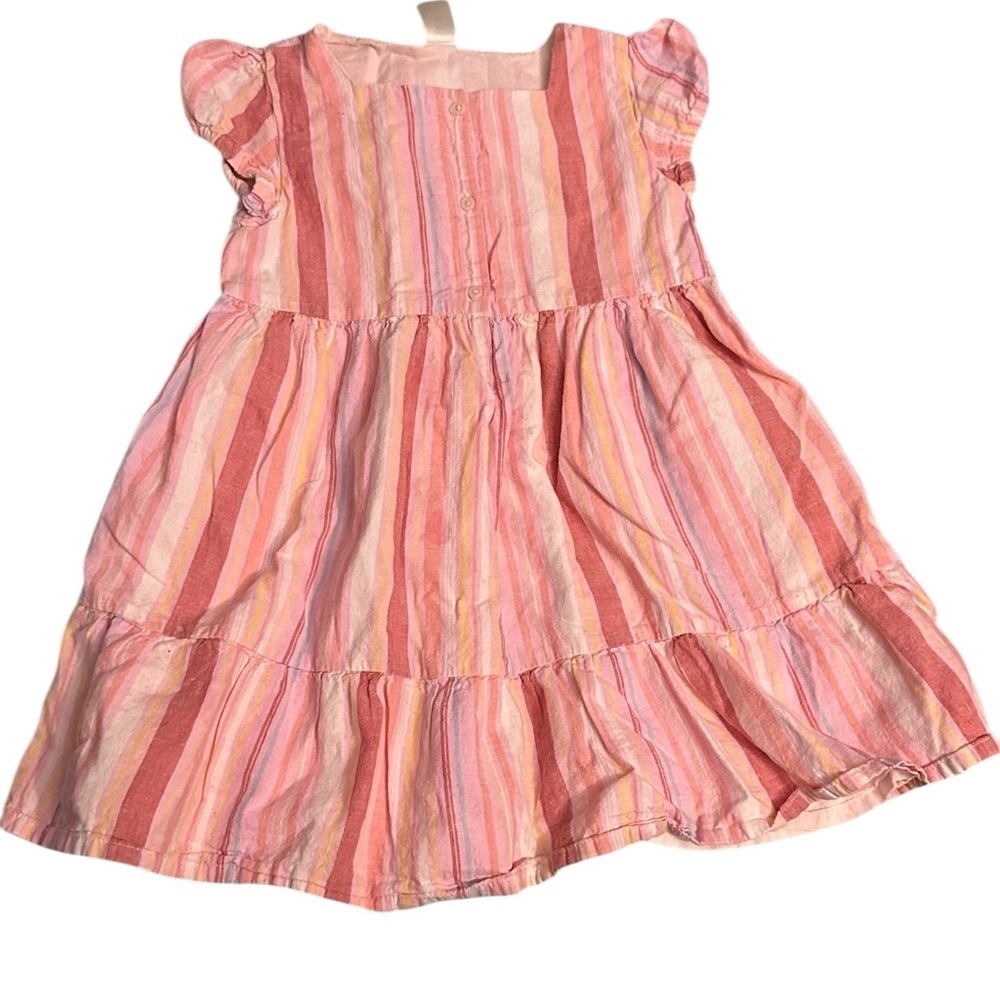 Pink and Orange Striped Dress